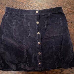Urban Outfitters medium dark navy button up skirt